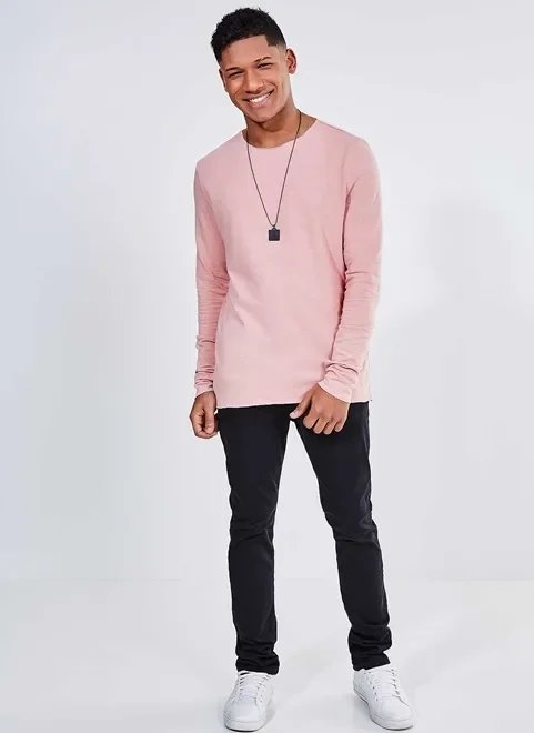 camiseta manga longa rosa camiseta manga longa rosa