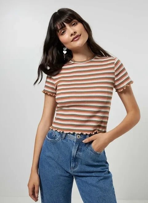 blusa cropped listrada blusa cropped listrada