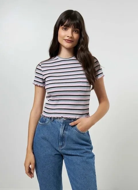 blusa cropped listrada blusa cropped listrada