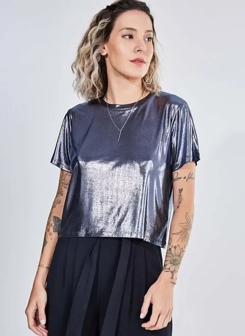 blusa brilho metalizada blusa brilho metalizada