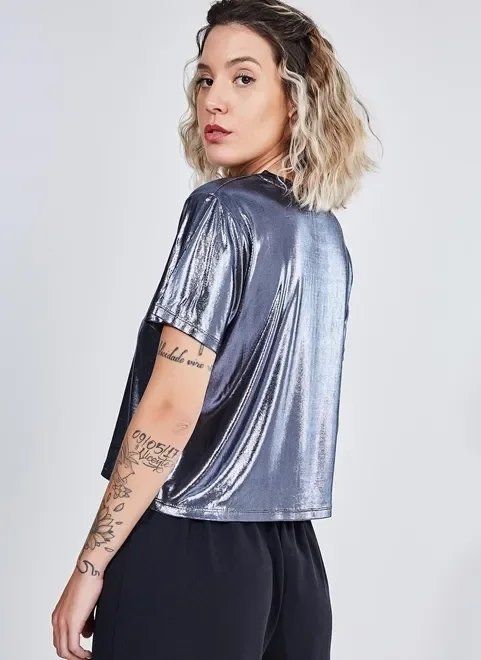 blusa brilho metalizada blusa brilho metalizada