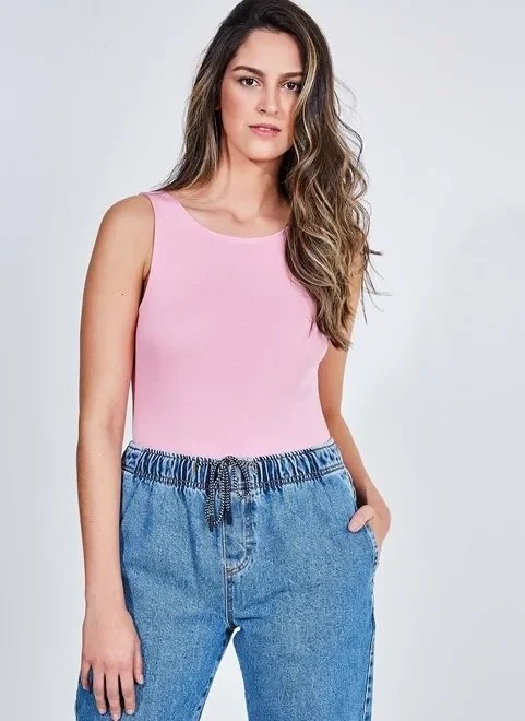 body básico rosa chiclete body básico rosa chiclete