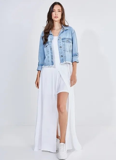 vestido branco longo saia sobreposta vestido branco longo saia sobreposta