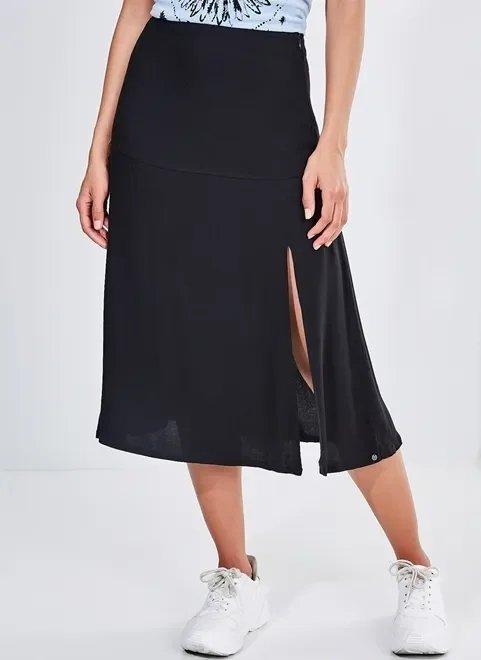saia midi com fenda saia midi com fenda