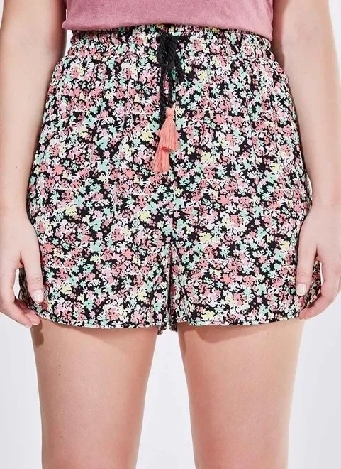 short estampa floral em viscose short estampa floral em viscose