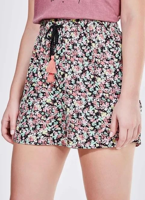 short estampa floral em viscose short estampa floral em viscose