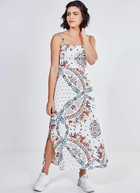 vestido branco longo estampa borboletas vestido branco longo estampa borboletas
