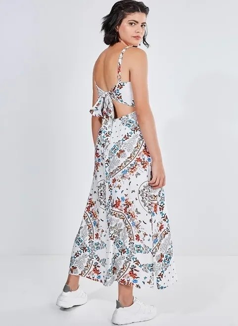 vestido branco longo estampa borboletas vestido branco longo estampa borboletas