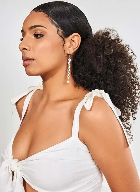 top off-white com amarração top off-white com amarração