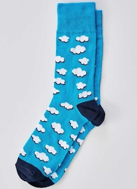 meia estampa nuvens meia estampa nuvens