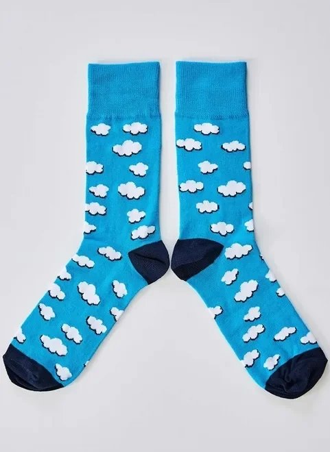 meia estampa nuvens meia estampa nuvens