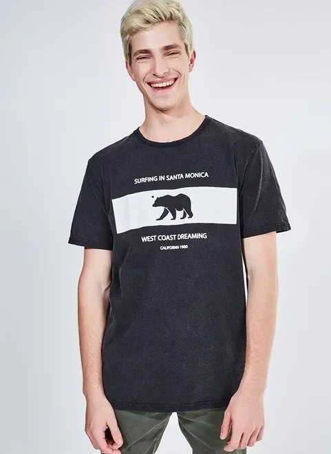 camiseta estampa urso santa monica camiseta estampa urso santa monica