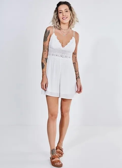 macaquinho branco com renda macaquinho branco com renda