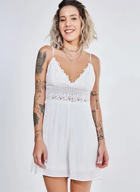 macaquinho branco com renda macaquinho branco com renda