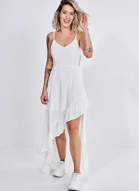 vestido mullet branco vestido mullet branco