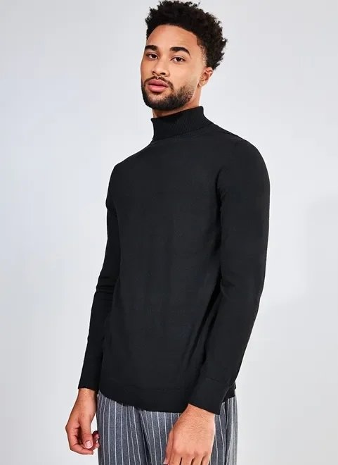 blusão básico de gola alta blusão básico de gola alta