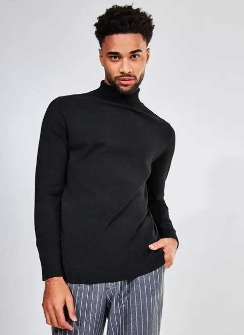 blusão básico de gola alta blusão básico de gola alta