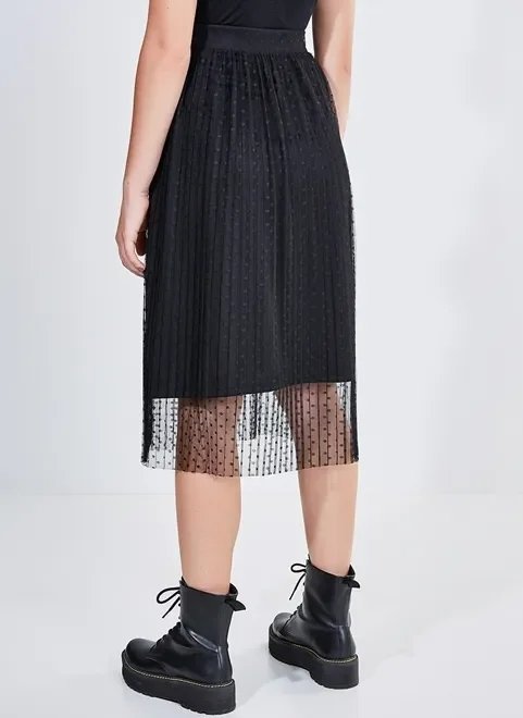 saia midi em tule poá saia midi em tule poá