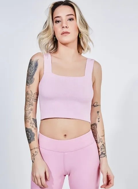 top em tricô rosa chiclete top em tricô rosa chiclete