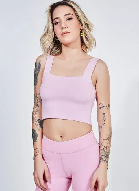 top em tricô rosa chiclete top em tricô rosa chiclete