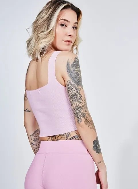 top em tricô rosa chiclete top em tricô rosa chiclete
