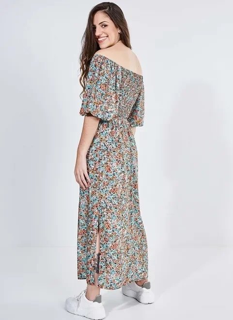 vestido midi estampa floral vestido midi estampa floral