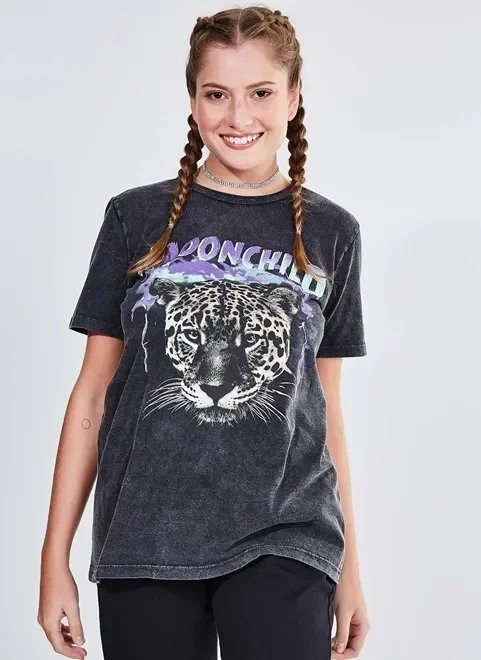 camiseta marmorizada estampa onça camiseta marmorizada estampa onça