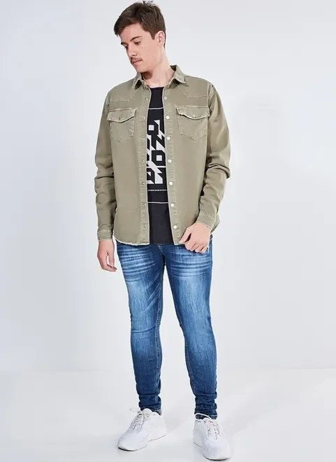 camisa overshirt verde musgo camisa overshirt verde musgo