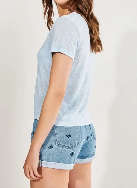 blusa básica em malha flamê blusa básica em malha flamê