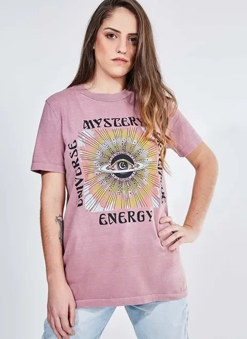 camiseta alongada estampa mística camiseta alongada estampa mística