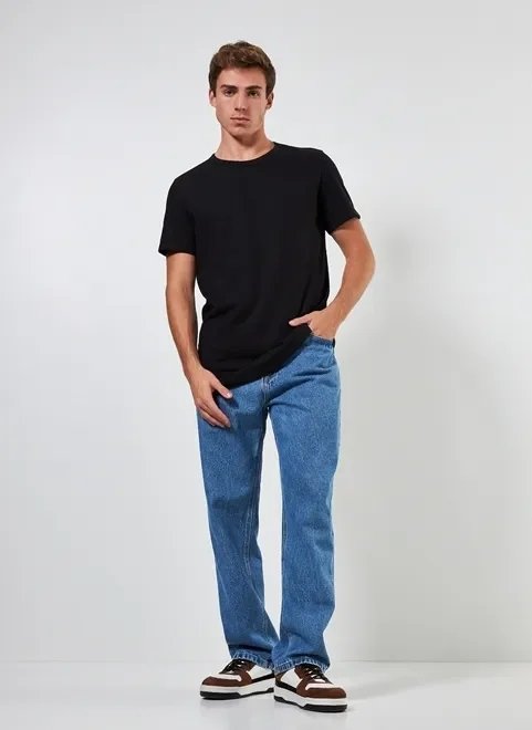 camiseta alongada em malha texturizada camiseta alongada em malha texturizada