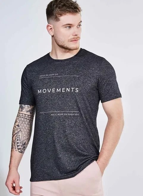 camiseta em malha mescla movements camiseta em malha mescla movements