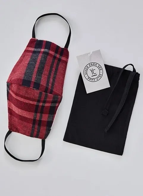 máscara de tecido xadrez máscara de tecido xadrez