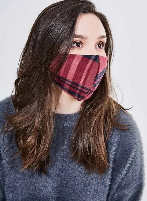 máscara de tecido xadrez máscara de tecido xadrez