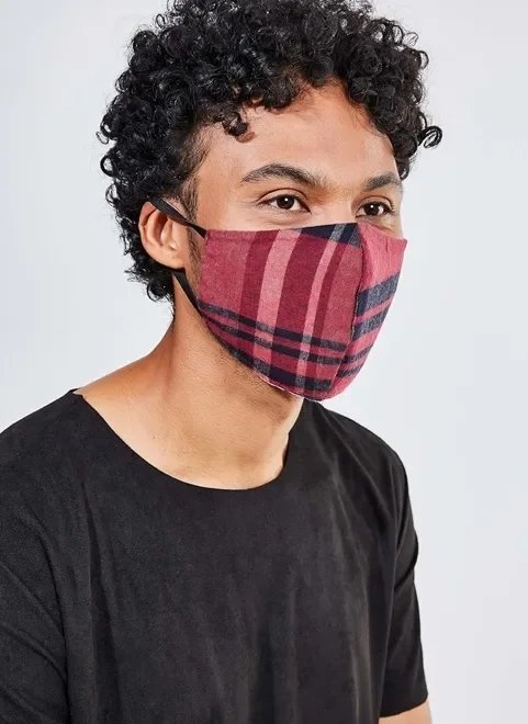 máscara de tecido xadrez máscara de tecido xadrez