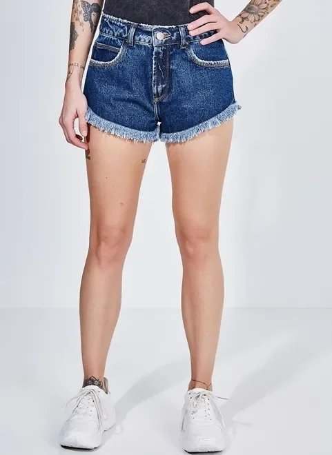 short micro em jeans escuro short micro em jeans escuro