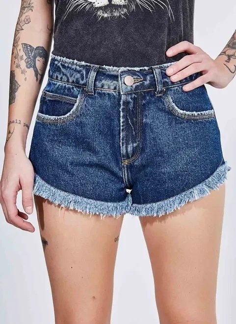 short micro em jeans escuro short micro em jeans escuro