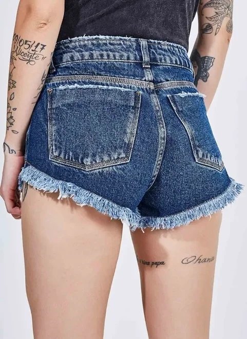short micro em jeans escuro short micro em jeans escuro
