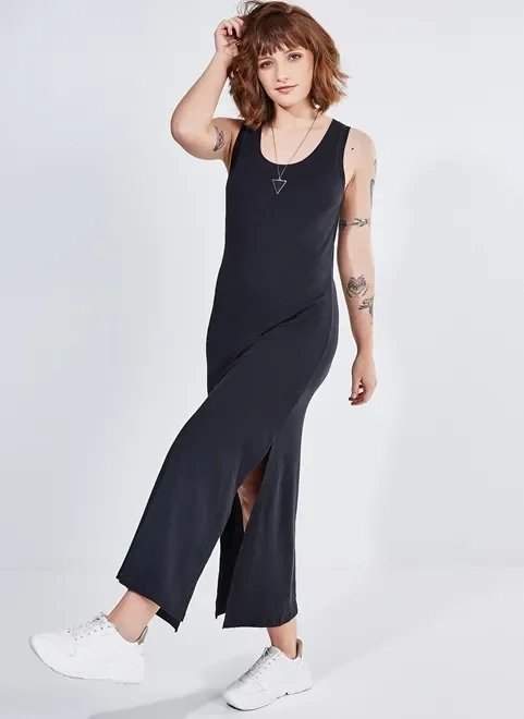 vestido longo preto com fenda vestido longo preto com fenda