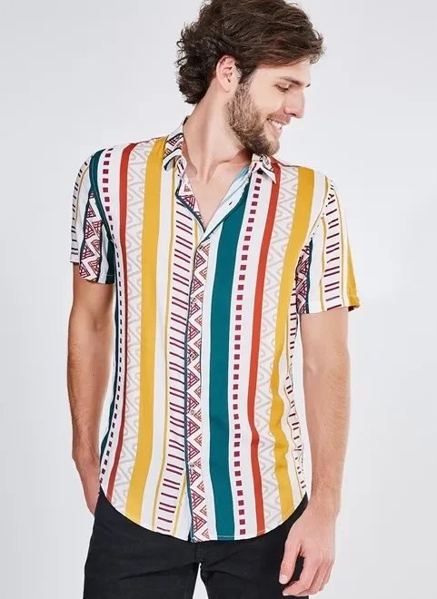 camisa estampa étnica camisa estampa étnica