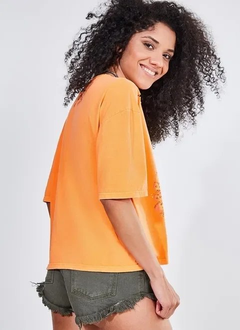 camiseta estampada oversized furadinha camiseta estampada oversized furadinha