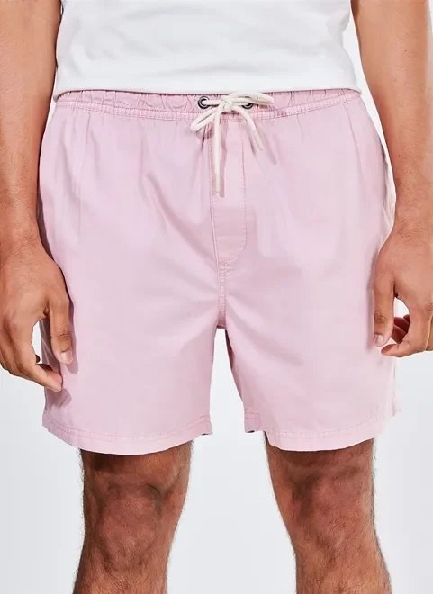 bermuda rosa em sarja bermuda rosa em sarja