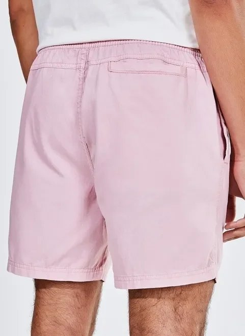 bermuda rosa em sarja bermuda rosa em sarja