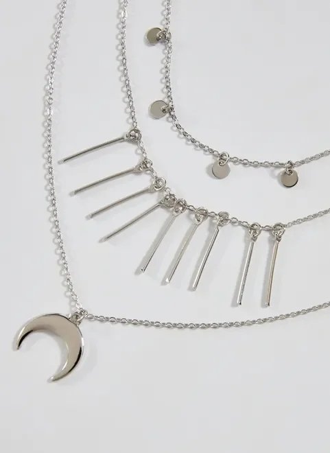 kit 2 chokers e colar meia lua kit 2 chokers e colar meia lua