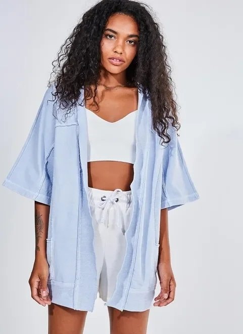 kimono em moletom kimono em moletom