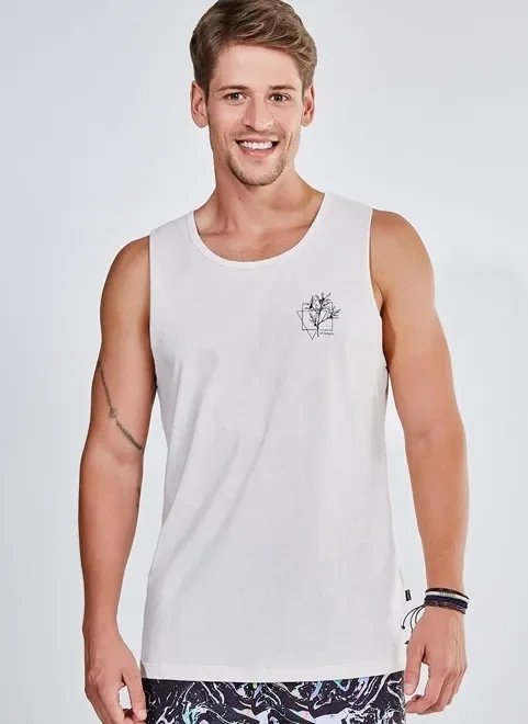 regata off-white estampa strength regata off-white estampa strength