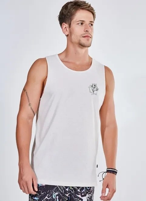 regata off-white estampa strength regata off-white estampa strength