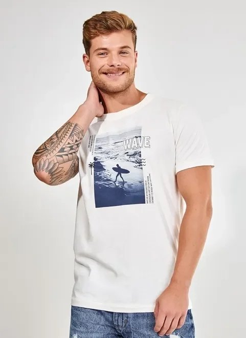 camiseta branca estampa surf camiseta branca estampa surf