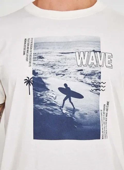 camiseta branca estampa surf camiseta branca estampa surf