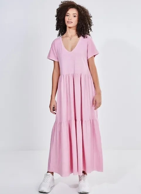 vestido amplinho midi com babados marias vestido amplinho midi com babados marias